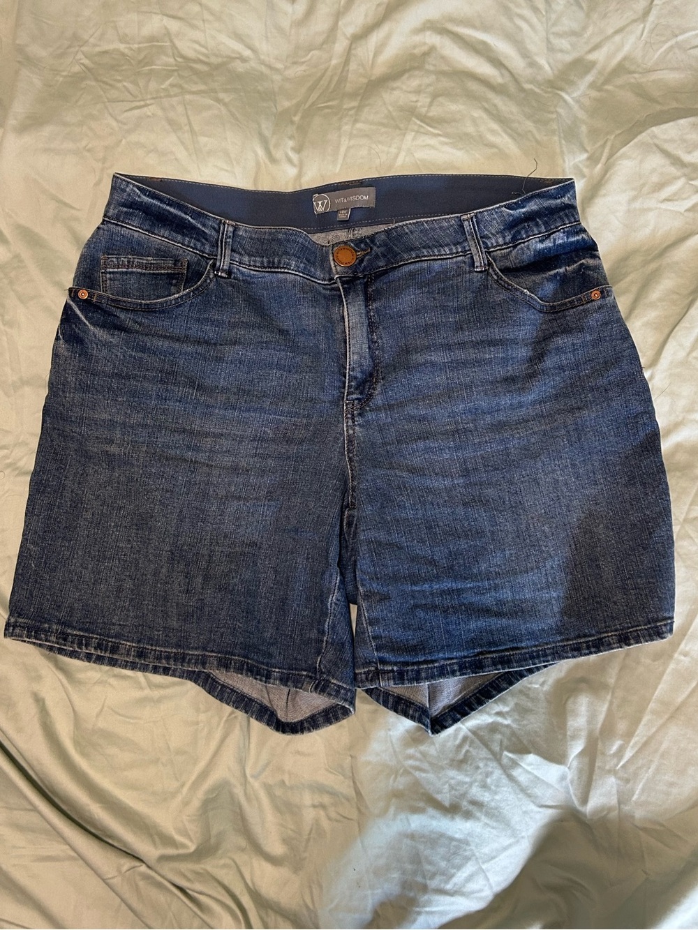Wit & Wisdom Medium Blue Denim Jeans with Branded Button